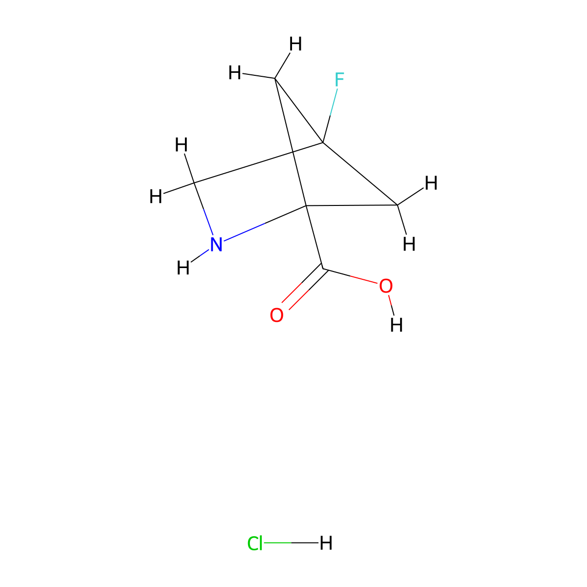 4-Fluoro-2-azabicyclo[2.1.1]hexane-1-carboxylic acid hydrochloride molecular structure, CAS 2247103-94-0