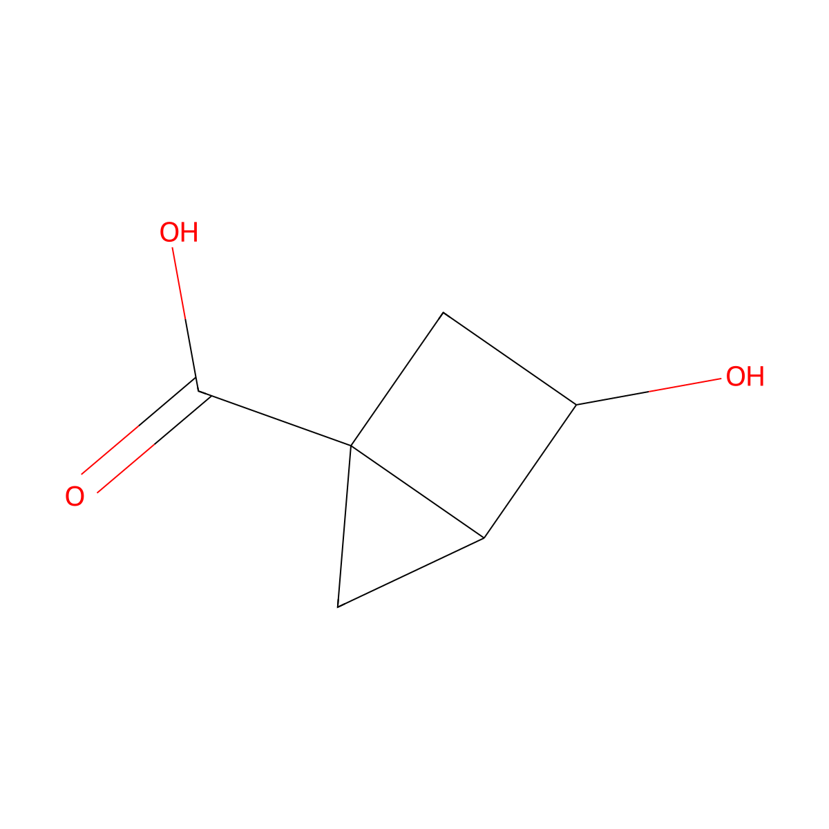 rac-(1R,3S,4S)-3-hydroxybicyclo[2.1.0]pentane-1-carboxylic acid molecular structure, CAS 2247104-02-3