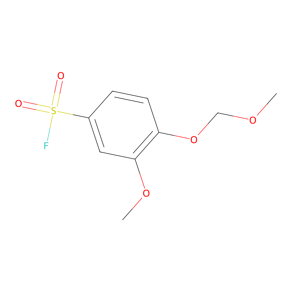 3-Methoxy-4-(methoxymethoxy)benzene-1-sulfonyl fluoride molecular structure, CAS 2247104-32-9