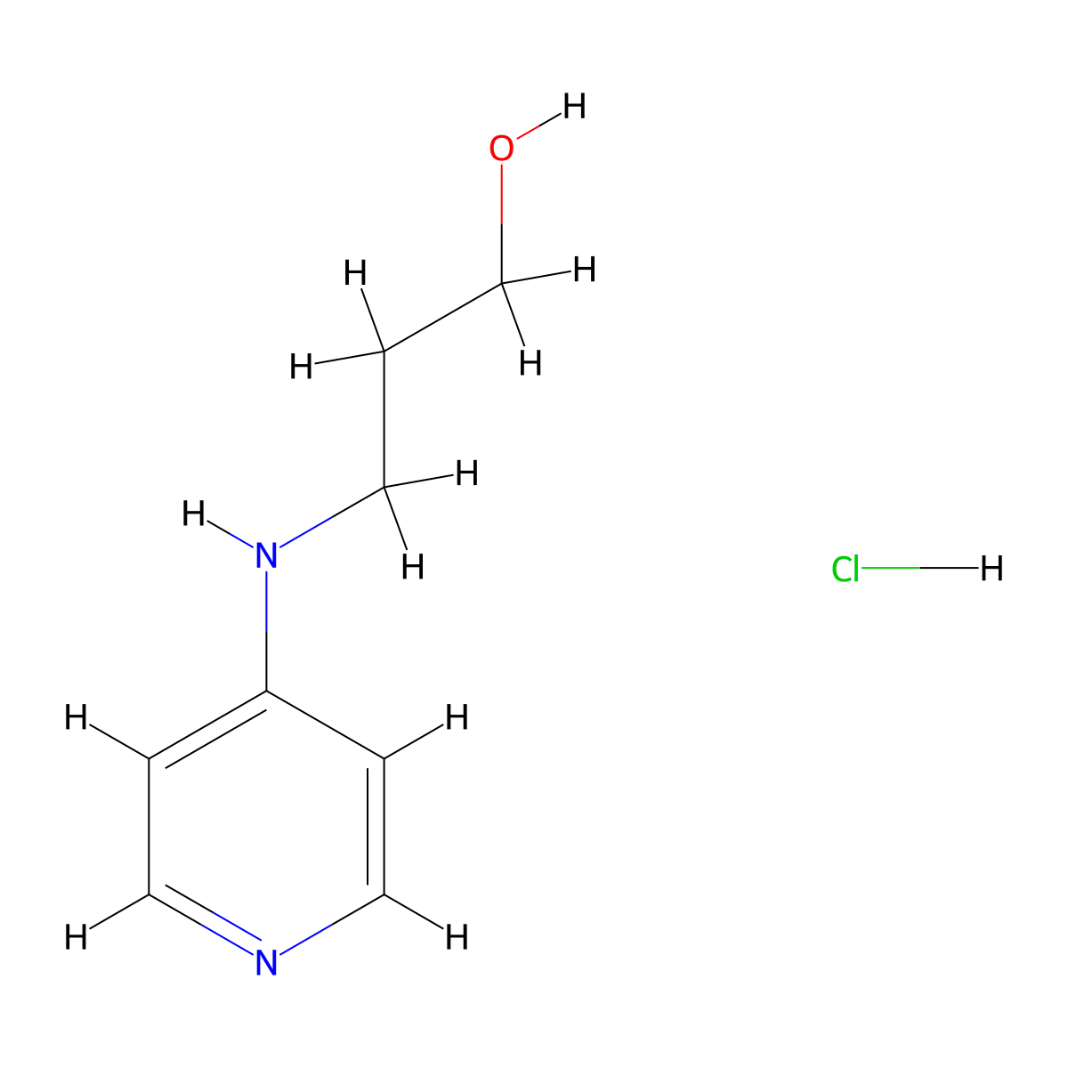3-[(Pyridin-4-yl)amino]propan-1-ol hydrochloride molecular structure, CAS 2247104-37-4
