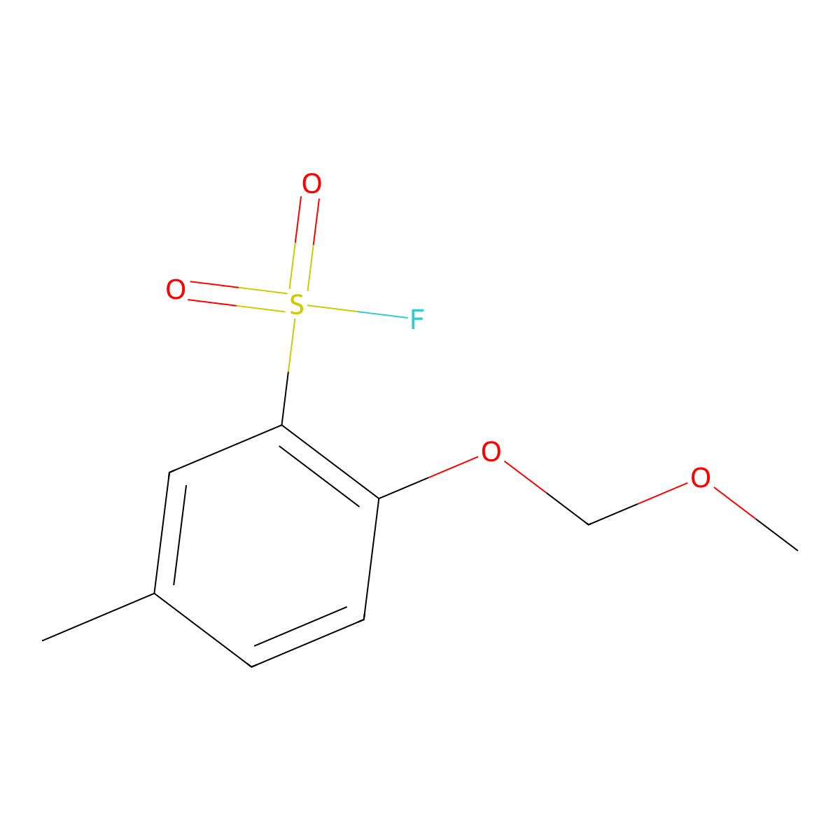 2-(Methoxymethoxy)-5-methylbenzene-1-sulfonyl fluoride molecular structure, CAS 2247104-39-6