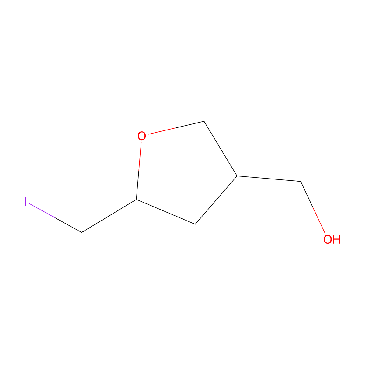 [5-(Iodomethyl)oxolan-3-yl]methanol molecular structure, CAS 2247104-50-1