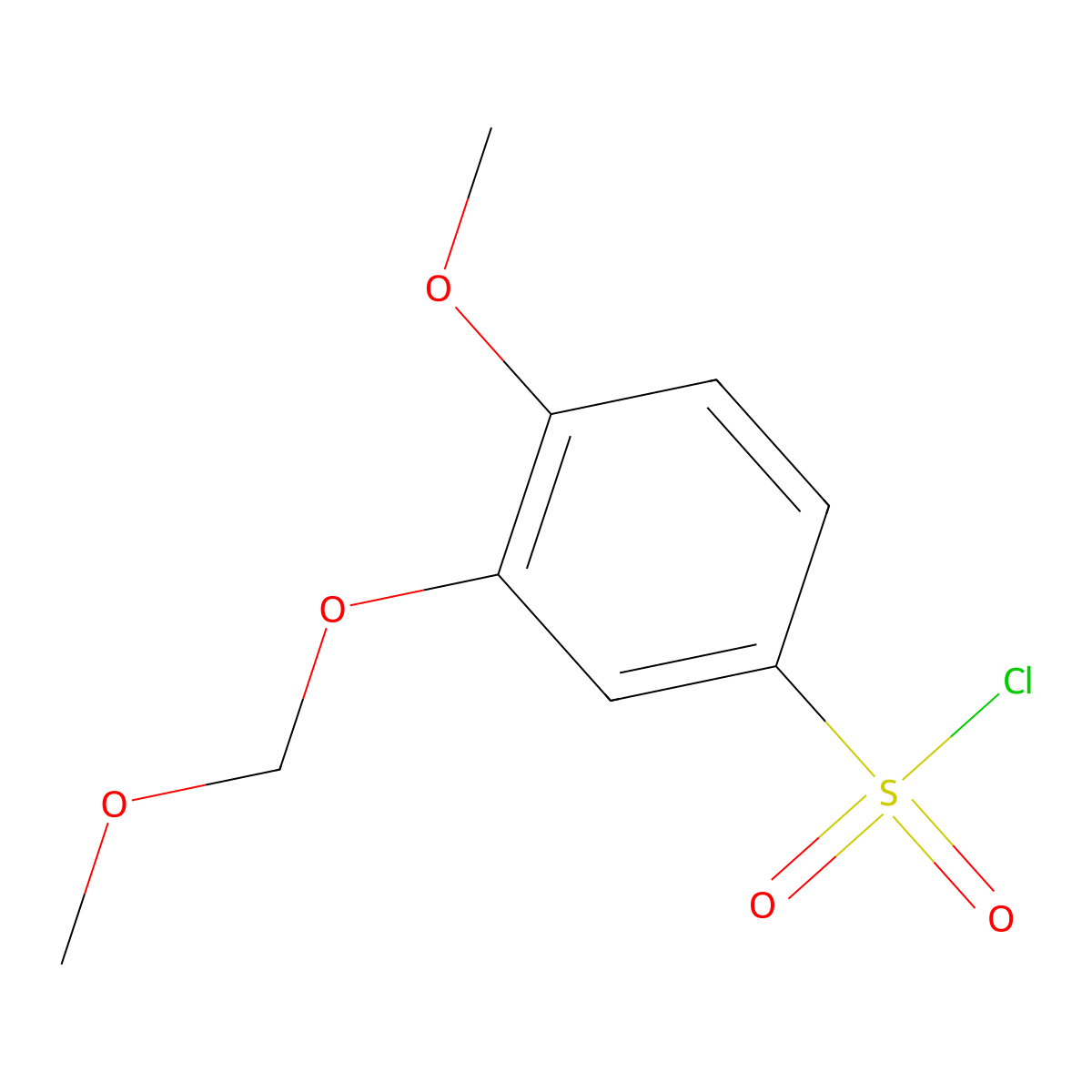 4-Methoxy-3-(methoxymethoxy)benzene-1-sulfonyl chloride molecular structure, CAS 2247105-29-7