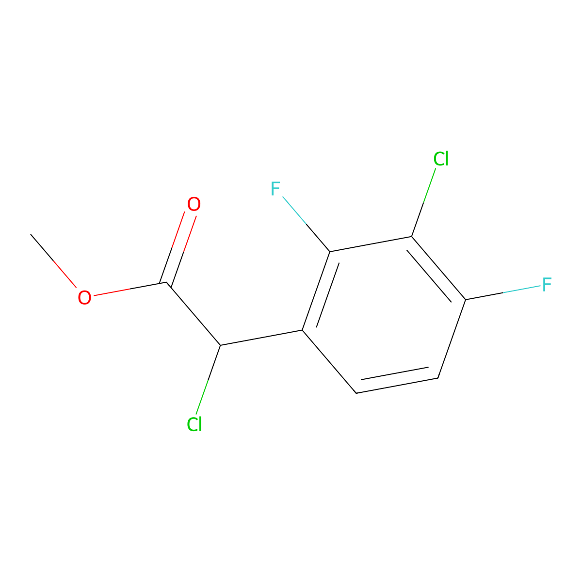 Methyl 2-chloro-2-(3-chloro-2,4-difluorophenyl)acetate molecular structure, CAS 2247105-33-3