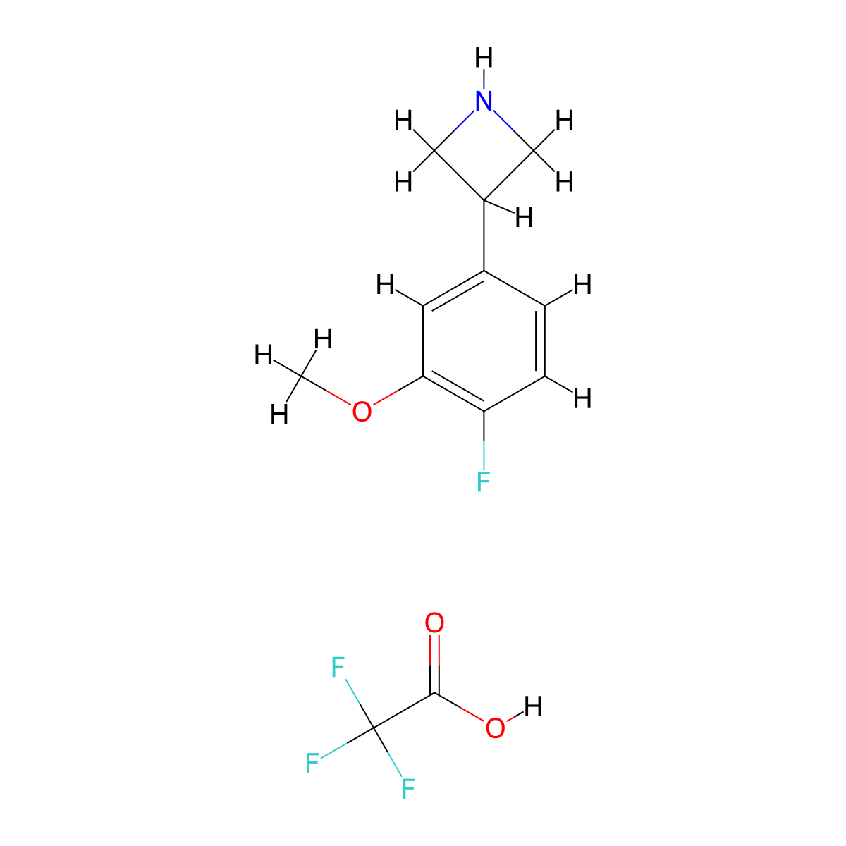 3-(4-Fluoro-3-methoxyphenyl)azetidine,trifluoroaceticacid molecular structure, CAS 2247105-46-8