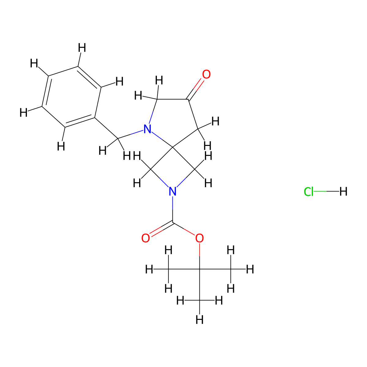 Tert-butyl 5-benzyl-7-oxo-2,5-diazaspiro[3.4]octane-2-carboxylate hydrochloride molecular structure, CAS 2247105-55-9