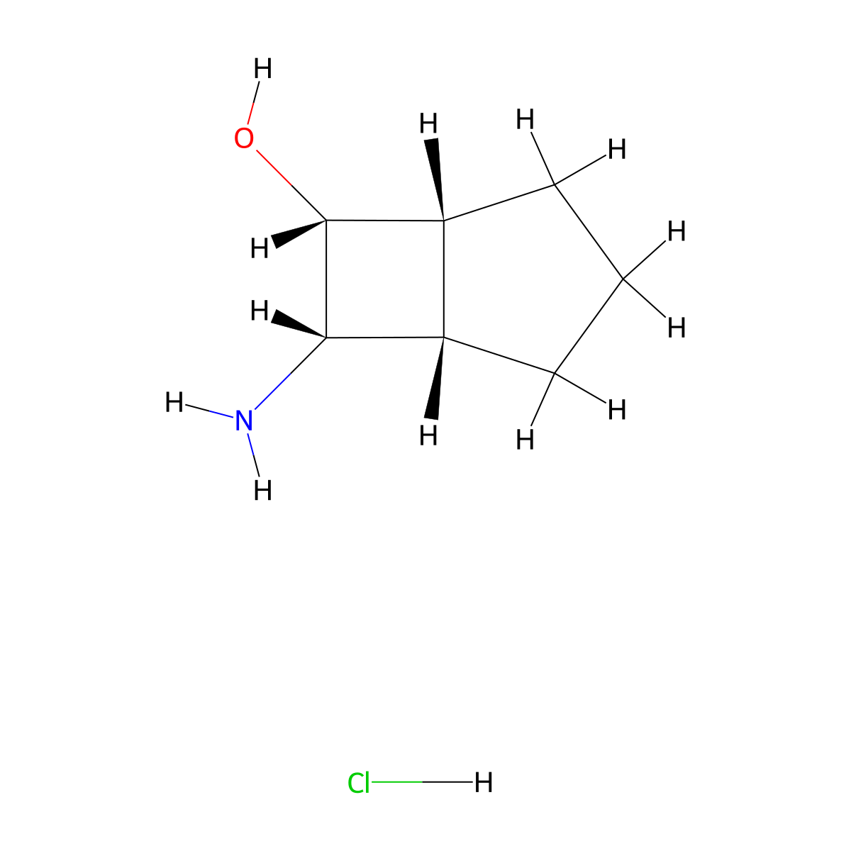 rac-(1R,5S,6S,7R)-7-aminobicyclo(3.2.0)heptan-6-ol hydrochloride molecular structure, CAS 2247105-63-9