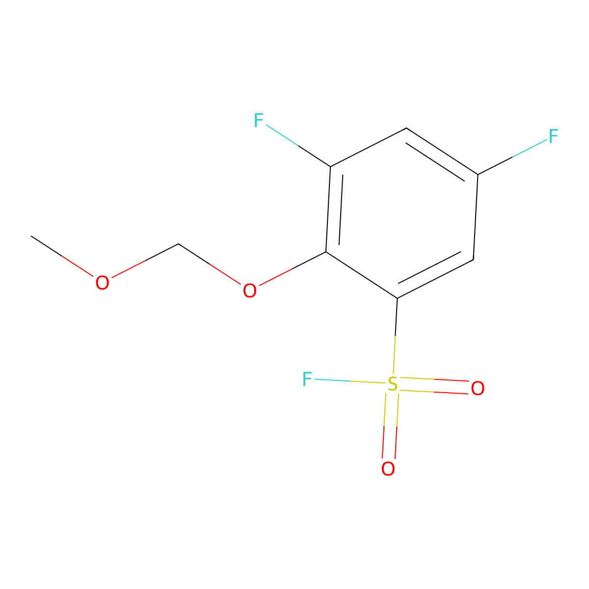 3,5-Difluoro-2-(methoxymethoxy)benzene-1-sulfonyl fluoride molecular structure, CAS 2247105-64-0