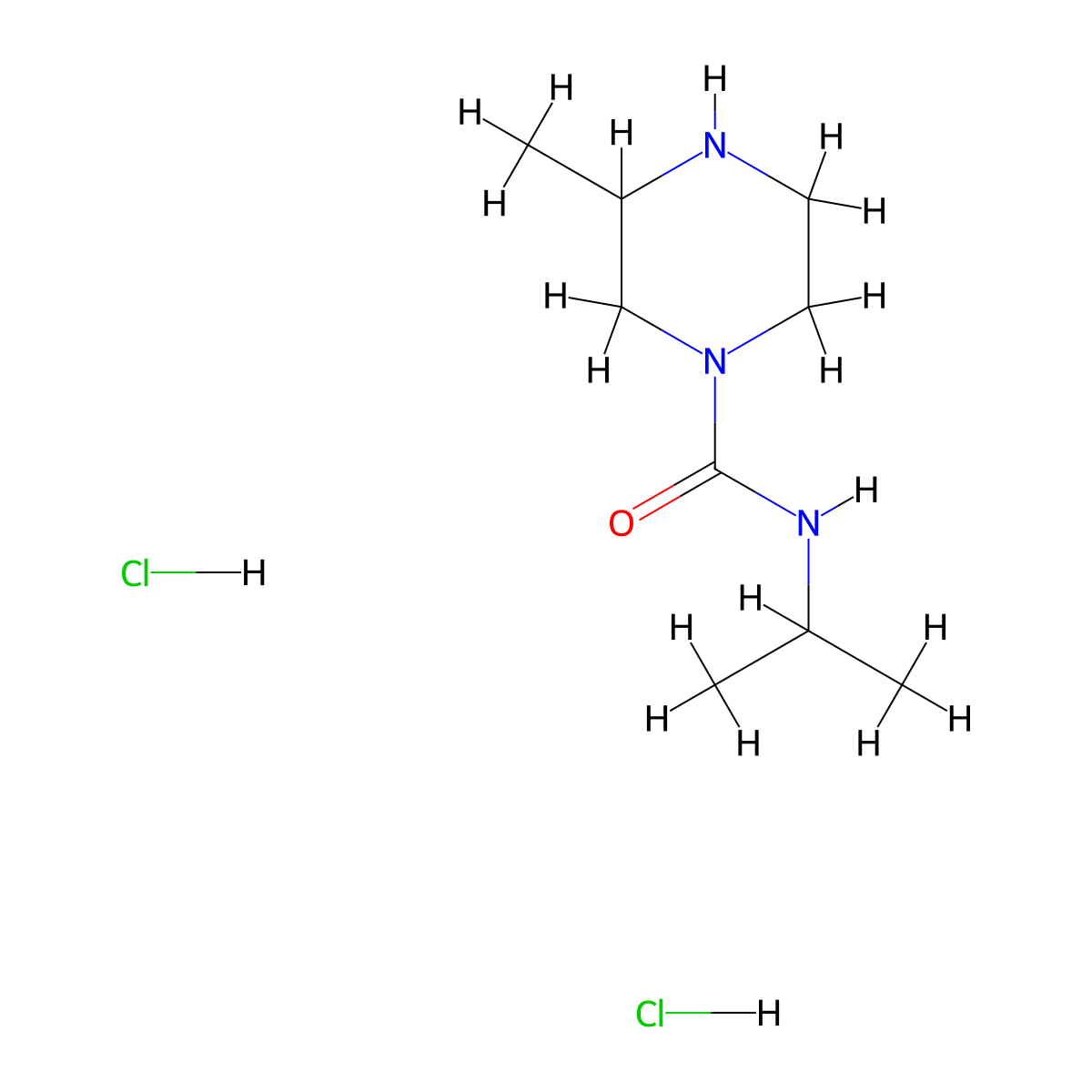 3-methyl-N-(propan-2-yl)piperazine-1-carboxamide dihydrochloride molecular structure, CAS 2247105-67-3