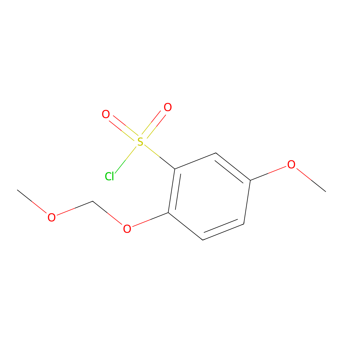 5-Methoxy-2-(methoxymethoxy)benzene-1-sulfonyl chloride molecular structure, CAS 2247105-68-4