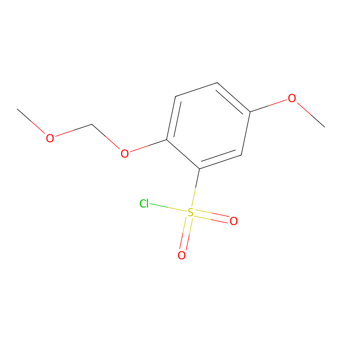 5-Methoxy-2-(methoxymethoxy)benzene-1-sulfonyl chloride molecular structure, CAS 2247105-68-4