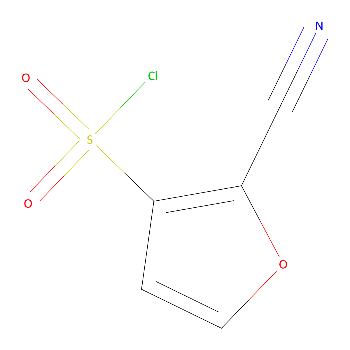 2-Cyanofuran-3-sulfonyl chloride molecular structure, CAS 2247105-70-8