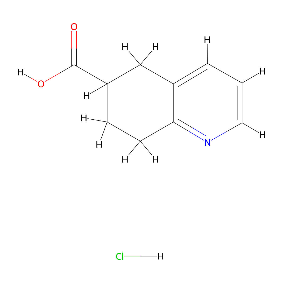 5,6,7,8-Tetrahydroquinoline-6-carboxylic acid hydrochloride molecular structure, CAS 2247105-80-0