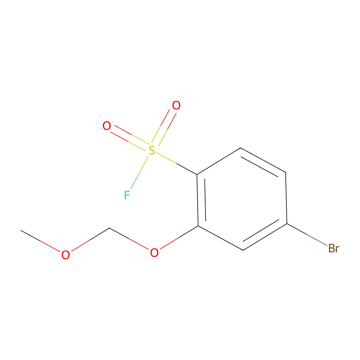 4-Bromo-2-(methoxymethoxy)benzene-1-sulfonyl fluoride molecular structure, CAS 2247106-06-3
