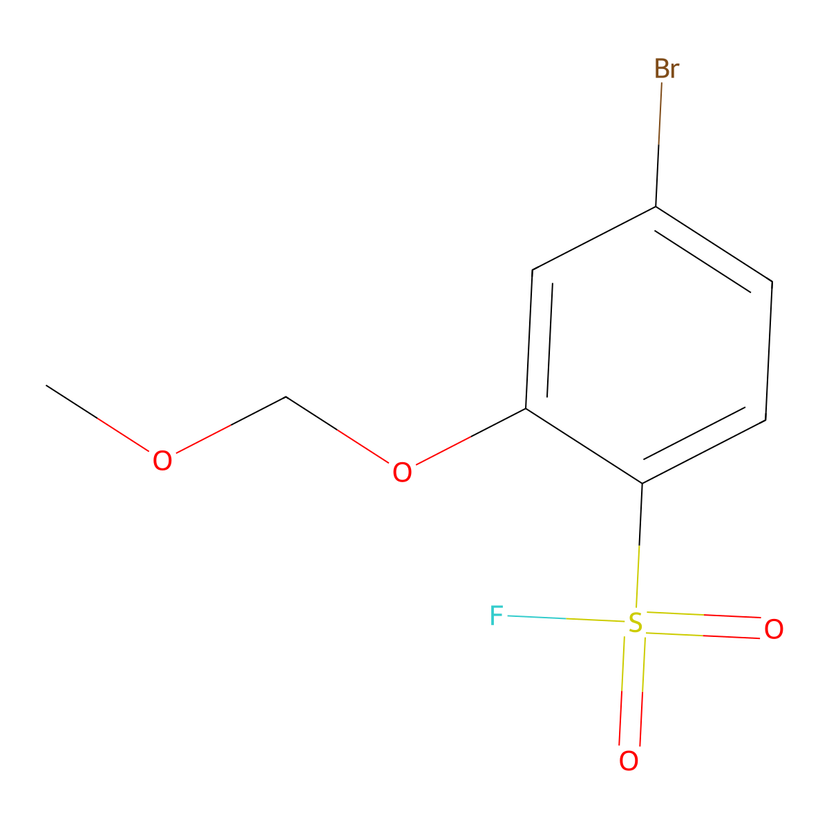 4-Bromo-2-(methoxymethoxy)benzene-1-sulfonyl fluoride molecular structure, CAS 2247106-06-3