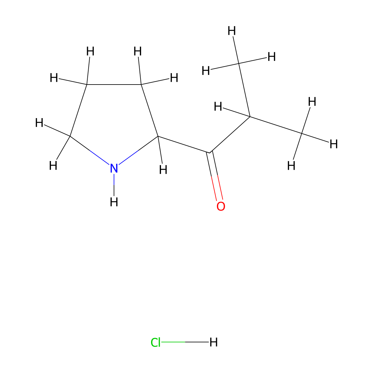 2-Methyl-1-(pyrrolidin-2-yl)propan-1-one hydrochloride molecular structure, CAS 2247106-07-4