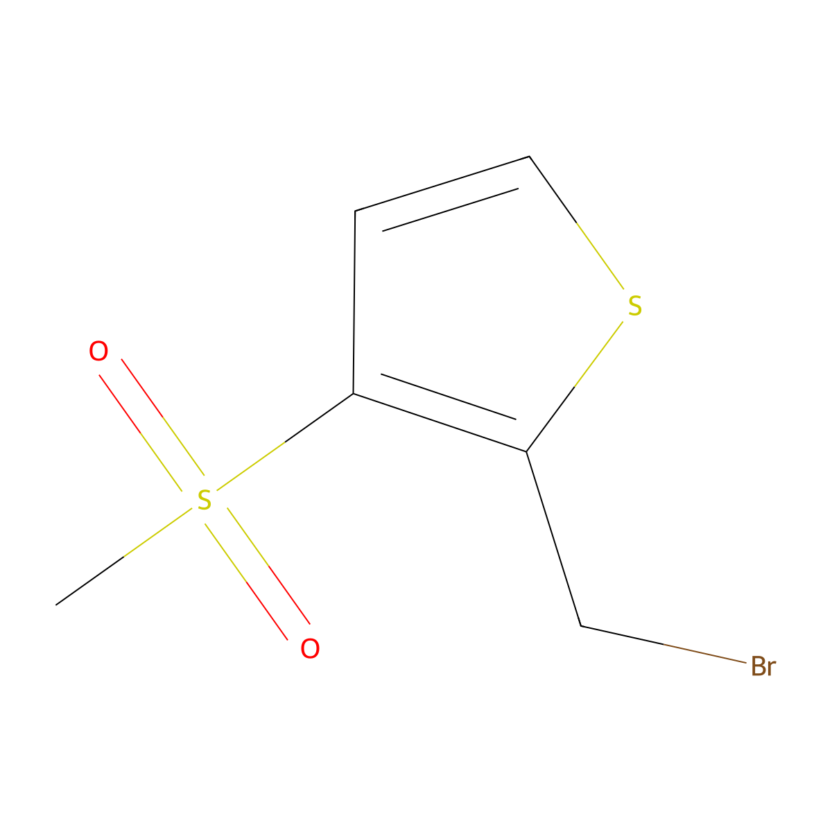 2-(Bromomethyl)-3-methanesulfonylthiophene molecular structure, CAS 2247106-12-1