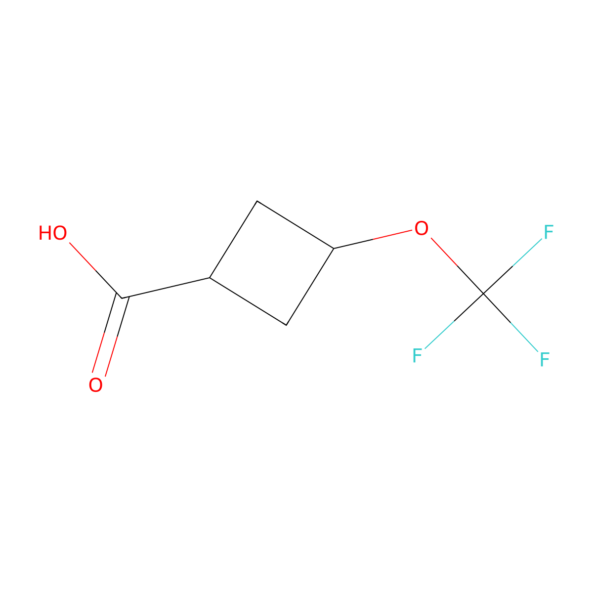3-(Trifluoromethoxy)cyclobutane-1-carboxylic acid molecular structure, CAS 2247106-27-8