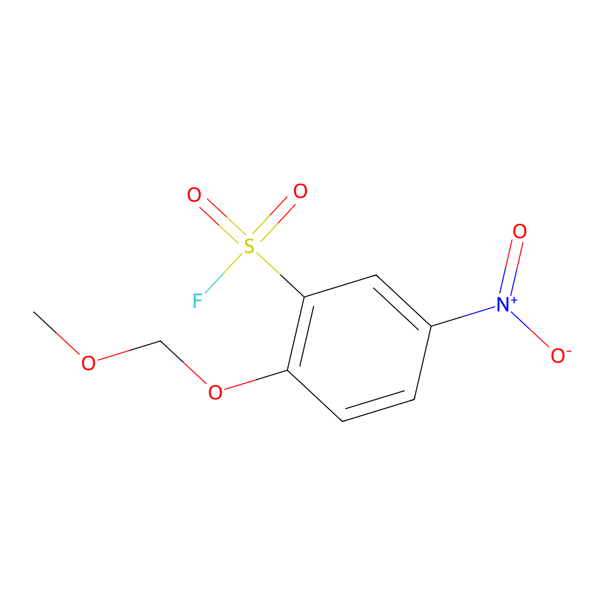 2-(Methoxymethoxy)-5-nitrobenzene-1-sulfonyl fluoride molecular structure, CAS 2247106-28-9