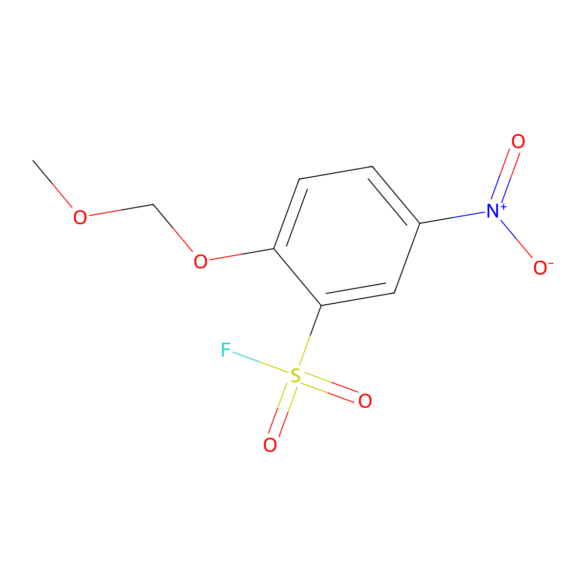 2-(Methoxymethoxy)-5-nitrobenzene-1-sulfonyl fluoride molecular structure, CAS 2247106-28-9