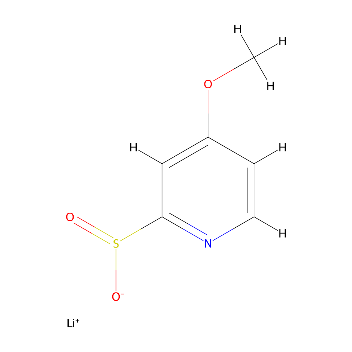 Lithium(1+)4-methoxypyridine-2-sulfinate molecular structure, CAS 2247106-32-5