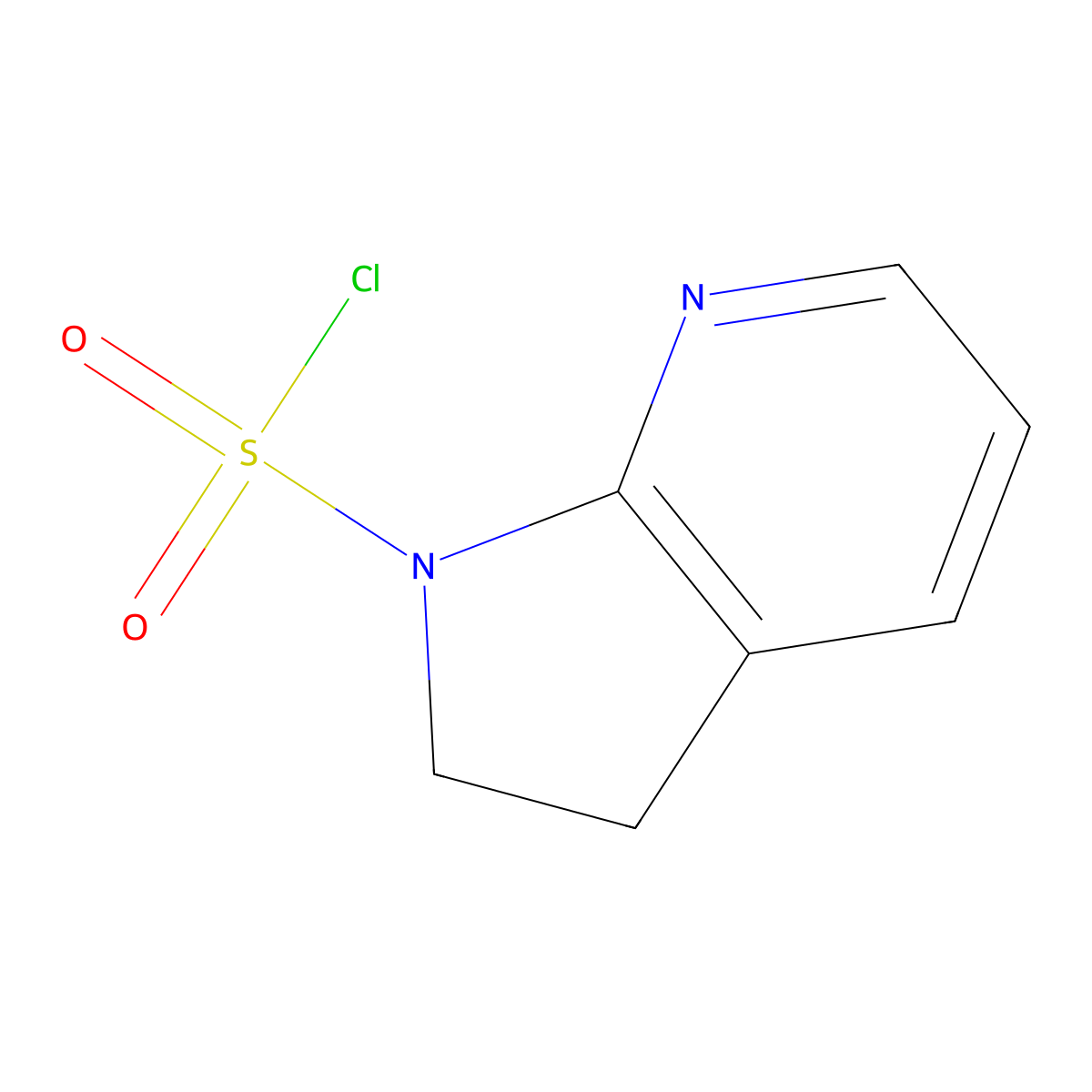 1H,2H,3H-pyrrolo[2,3-b]pyridine-1-sulfonyl chloride molecular structure, CAS 2247106-45-0
