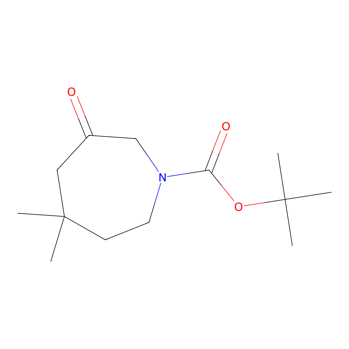 Tert-butyl 5,5-dimethyl-3-oxoazepane-1-carboxylate molecular structure, CAS 2247106-54-1