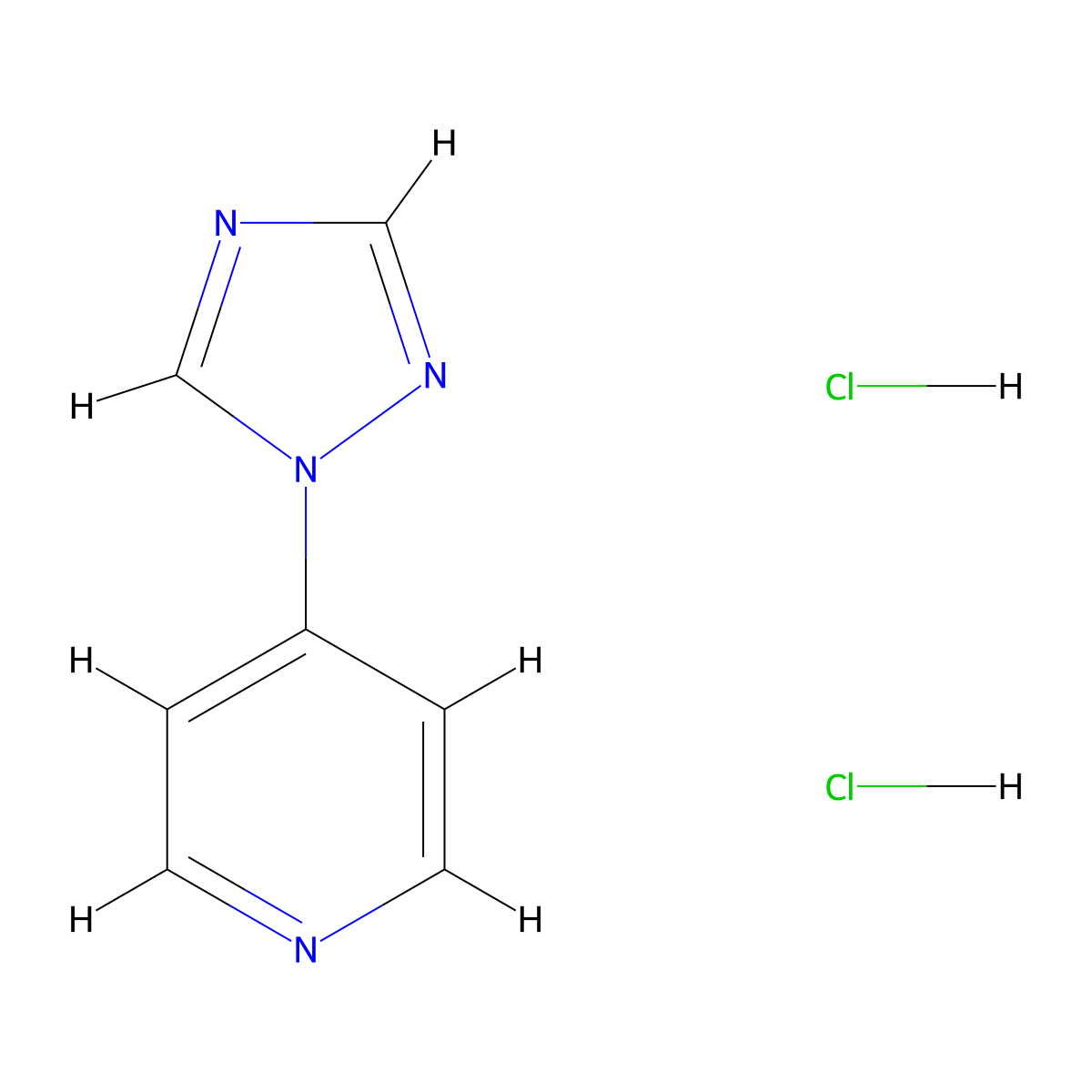 4-(1H-1,2,4-triazol-1-yl)pyridine dihydrochloride molecular structure, CAS 2247106-64-3