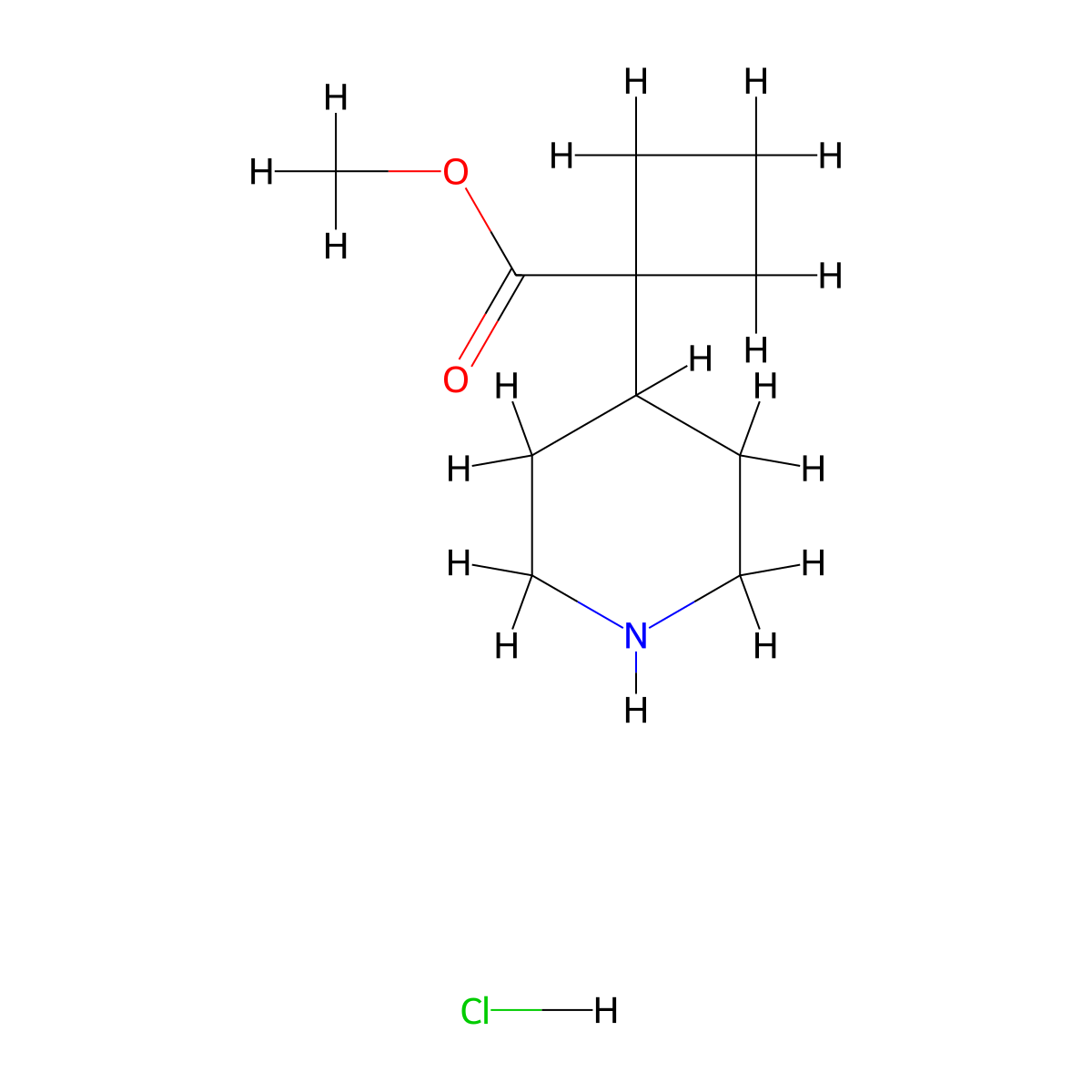Methyl 1-(piperidin-4-yl)cyclobutane-1-carboxylate hydrochloride molecular structure, CAS 2247106-72-3