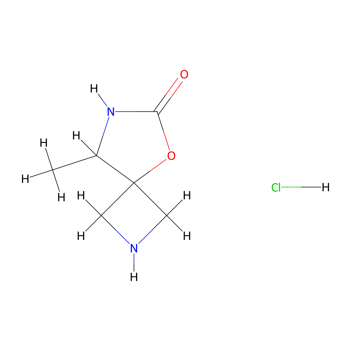 8-Methyl-5-oxa-2,7-diazaspiro[3.4]octan-6-one hydrochloride molecular structure, CAS 2247106-74-5