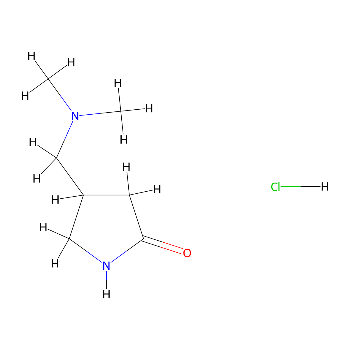4-[(Dimethylamino)methyl]pyrrolidin-2-one hydrochloride molecular structure, CAS 2247106-79-0