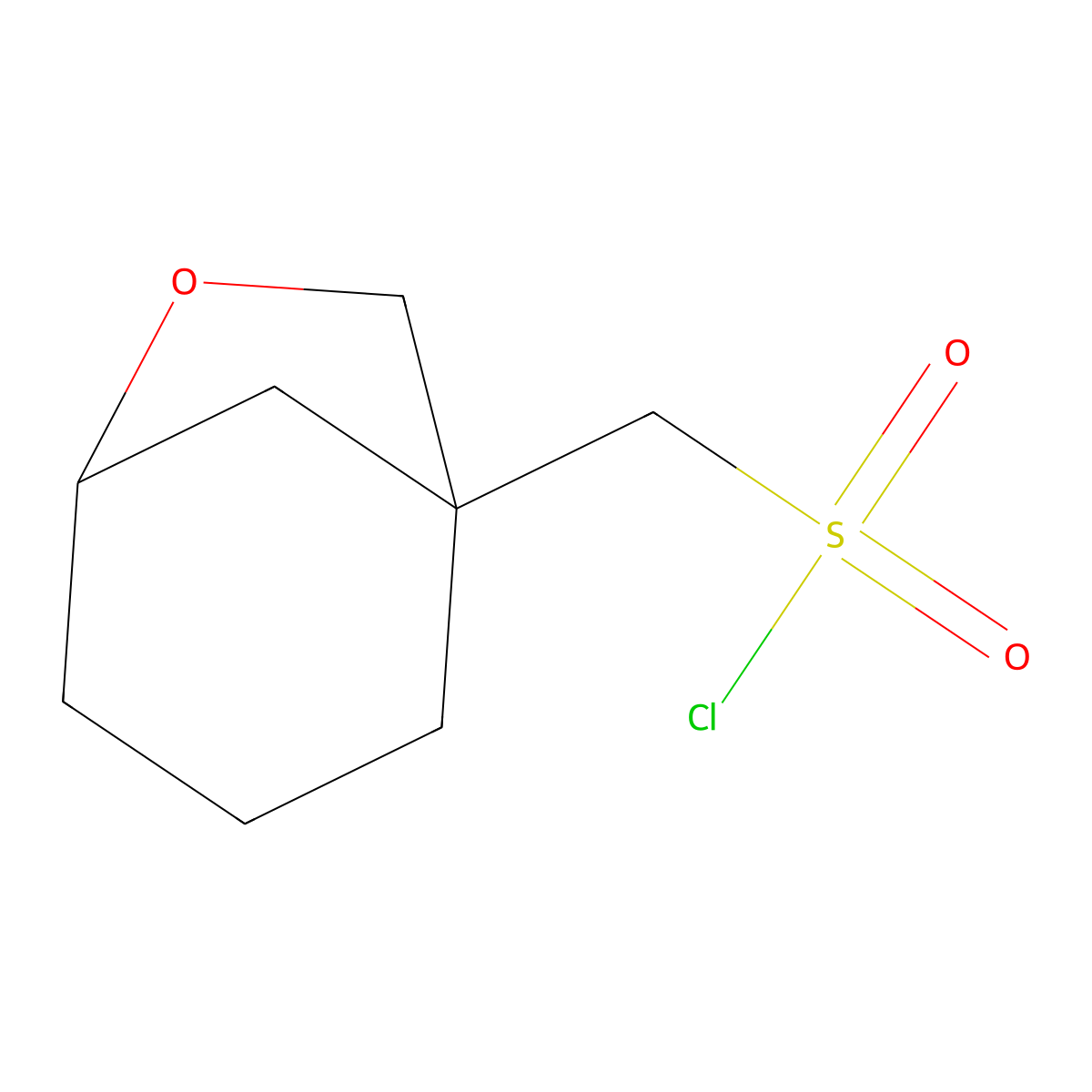 {6-Oxabicyclo[3.2.1]octan-1-yl}methanesulfonyl chloride molecular structure, CAS 2247106-83-6