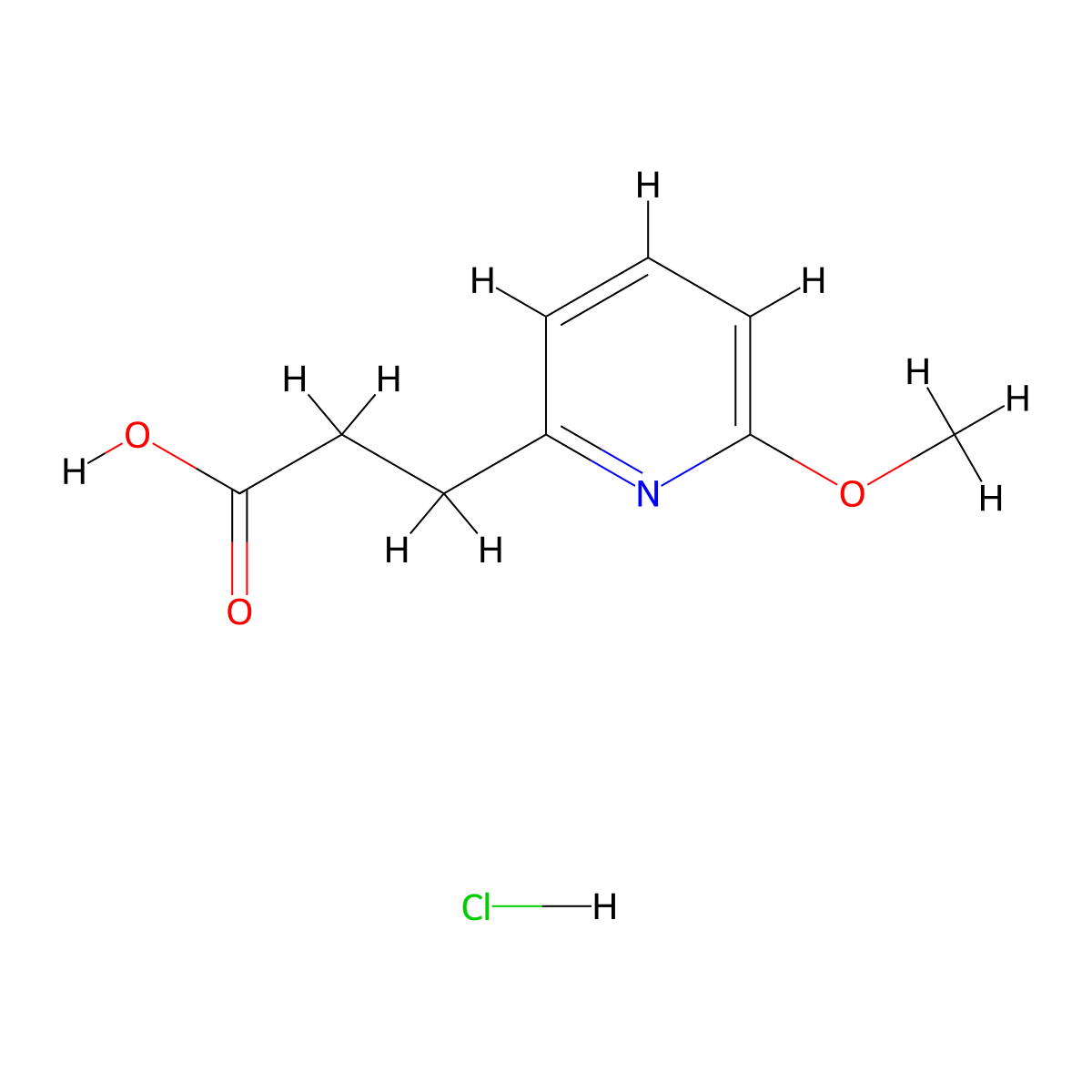 3-(6-Methoxypyridin-2-yl)propanoic acid hydrochloride molecular structure, CAS 2247106-90-5