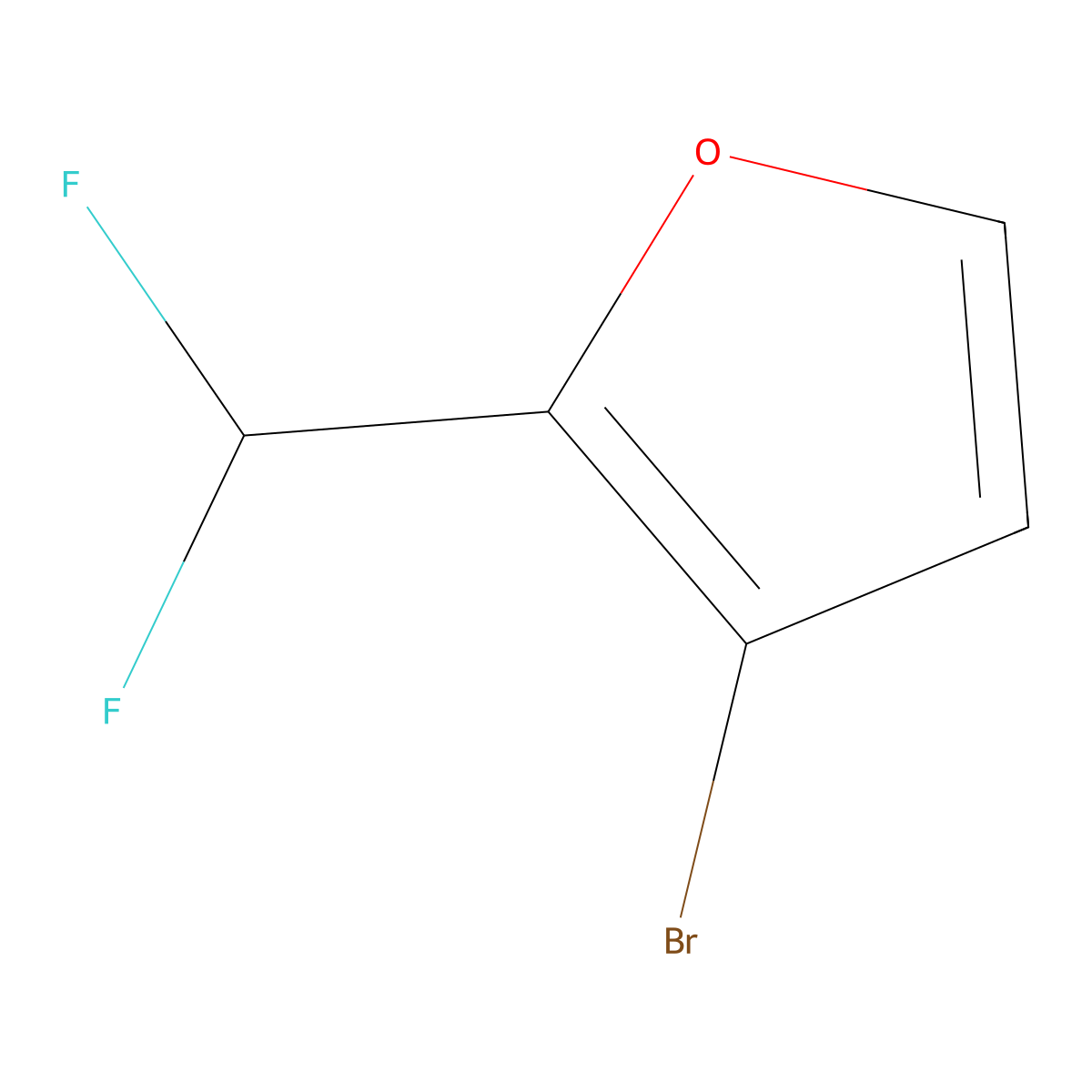 3-Bromo-2-(difluoromethyl)furan molecular structure, CAS 2247106-93-8