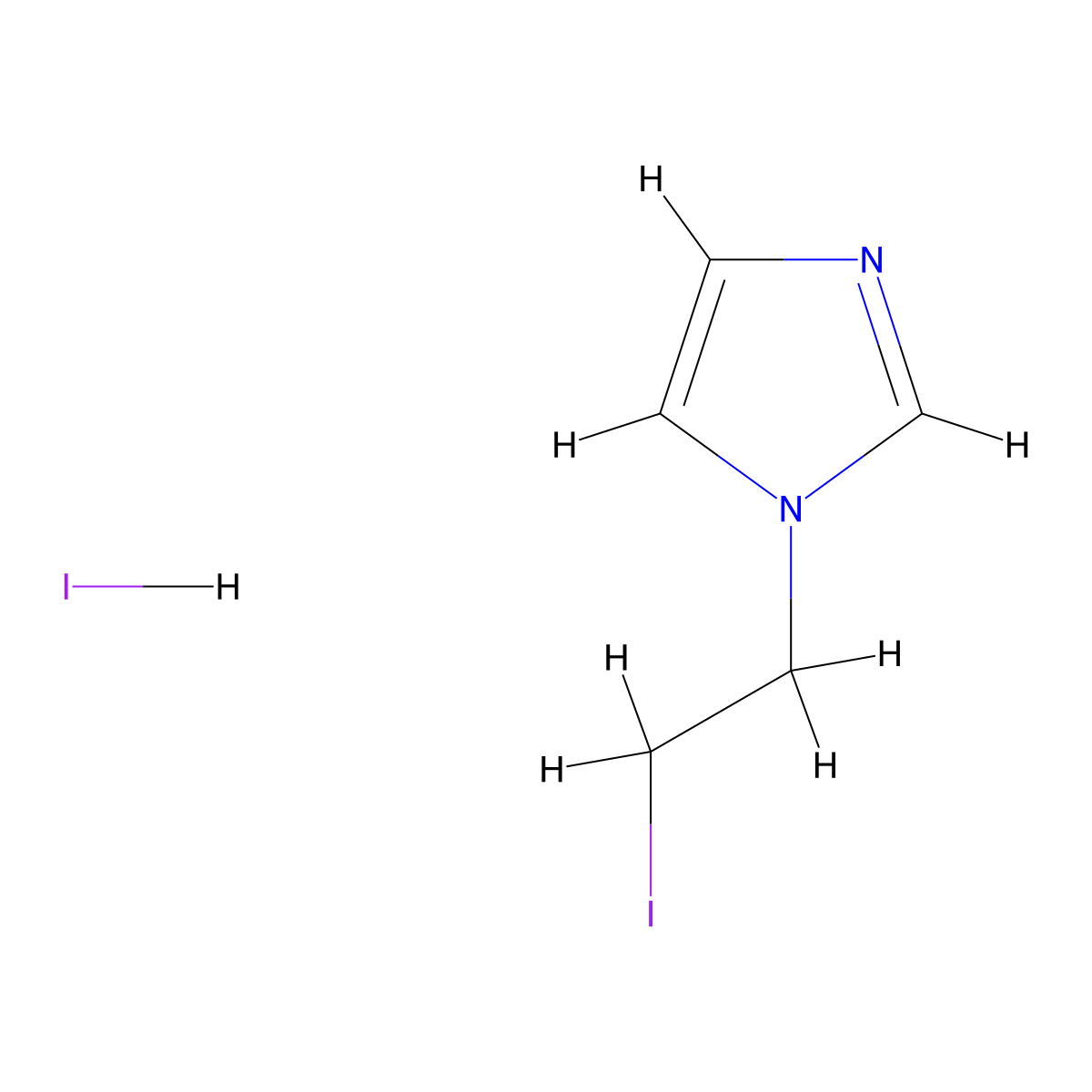 1-(2-Iodoethyl)imidazole;hydroiodide molecular structure, CAS 2247107-08-8