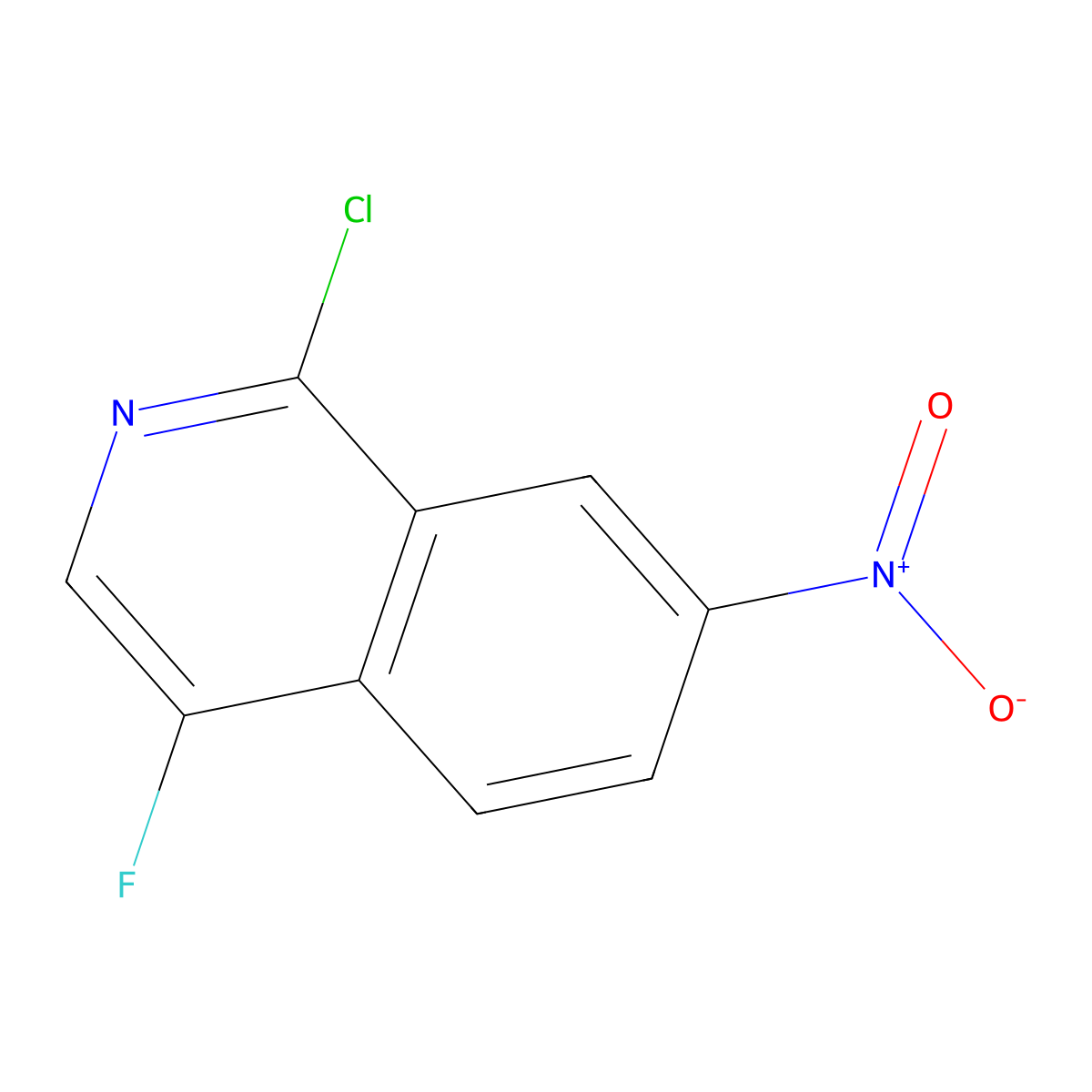 1-Chloro-4-fluoro-7-nitroisoquinoline molecular structure, CAS 2247107-11-3