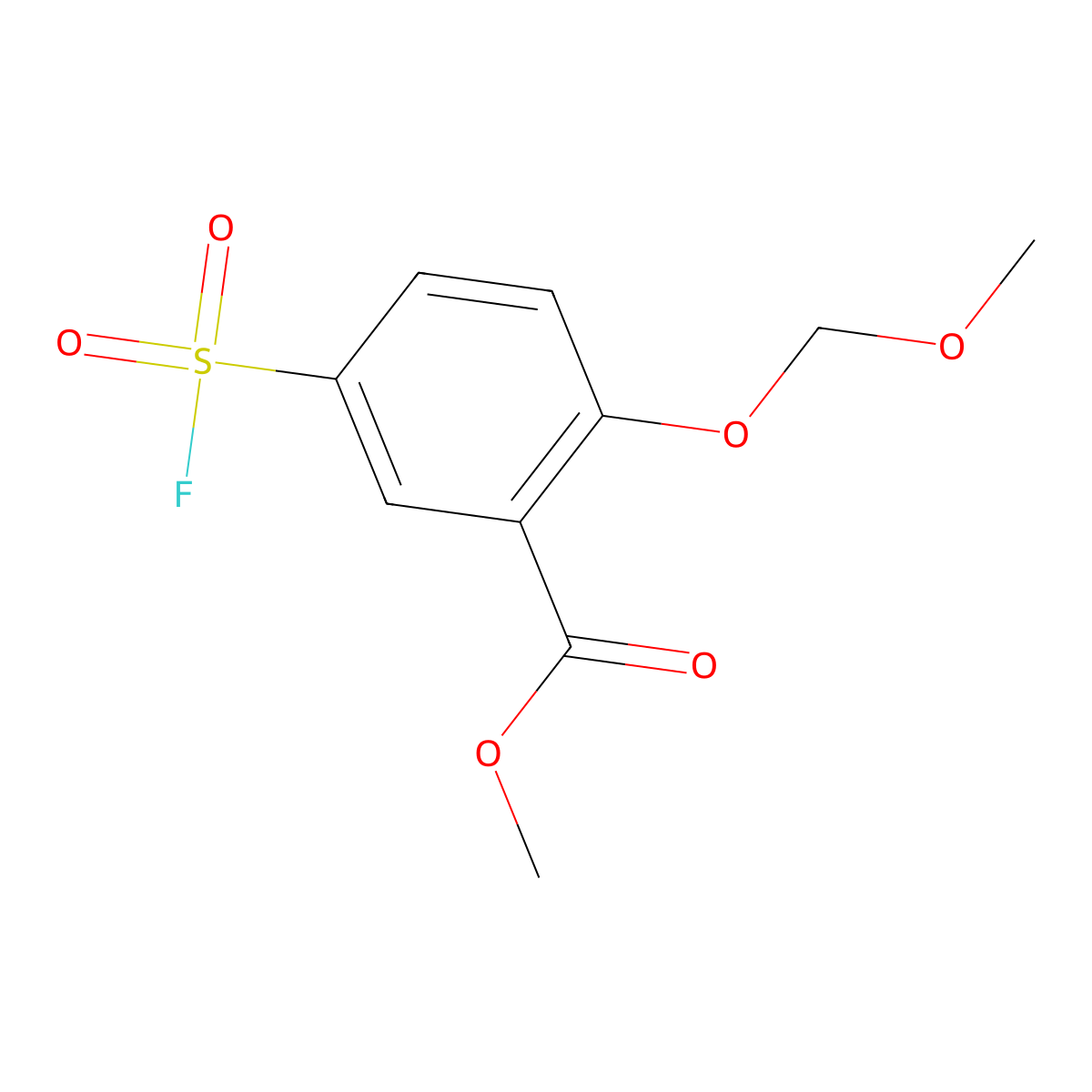 Methyl 5-(fluorosulfonyl)-2-(methoxymethoxy)benzoate molecular structure, CAS 2247107-15-7