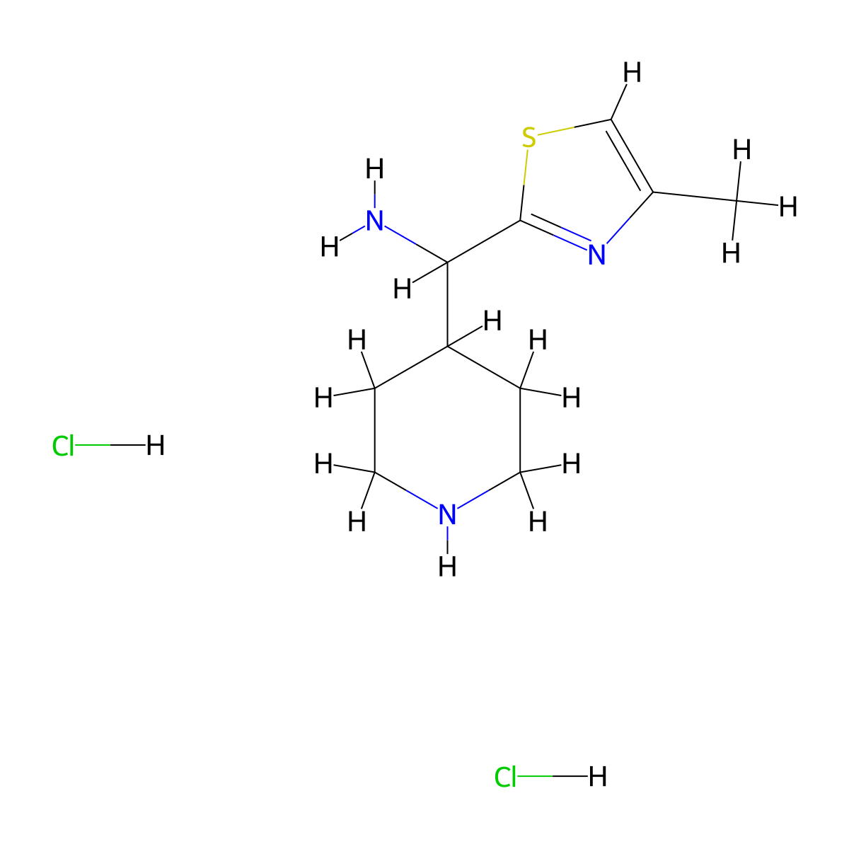 (4-Methyl-1,3-thiazol-2-yl)(piperidin-4-yl)methanamine dihydrochloride molecular structure, CAS 2247107-21-5