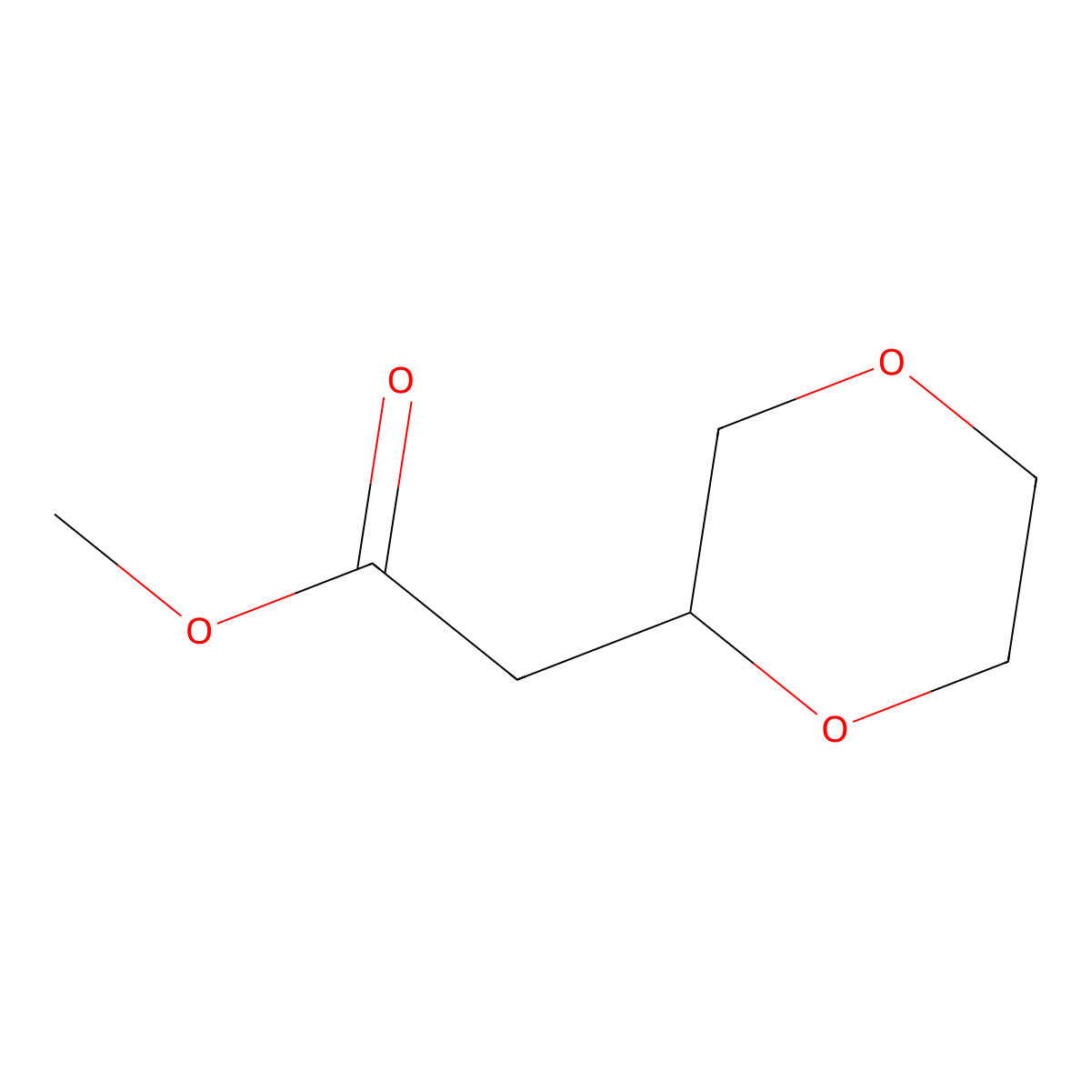 Methyl 2-(1,4-dioxan-2-yl)acetate molecular structure, CAS 2247107-43-1