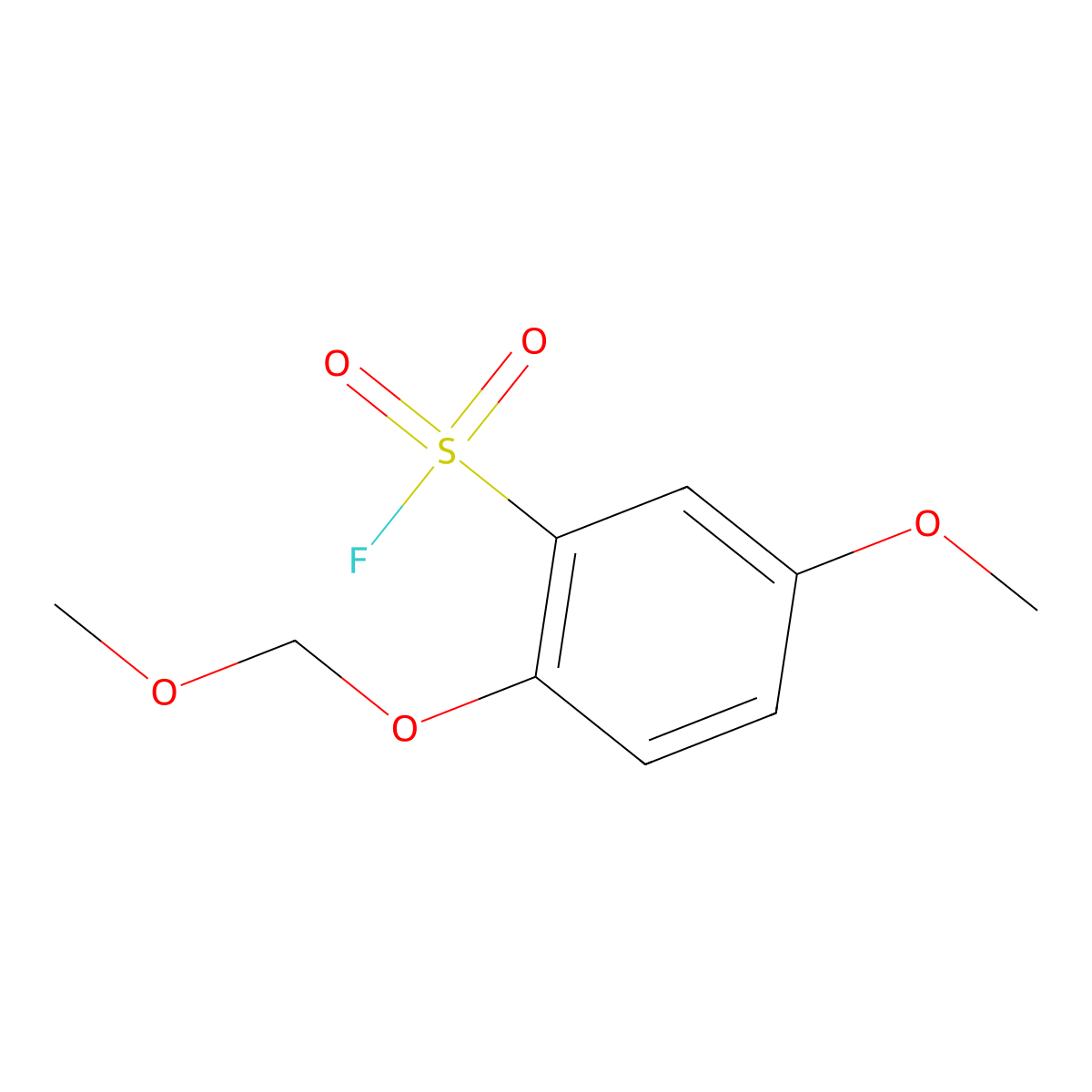 5-Methoxy-2-(methoxymethoxy)benzene-1-sulfonyl fluoride molecular structure, CAS 2247107-45-3