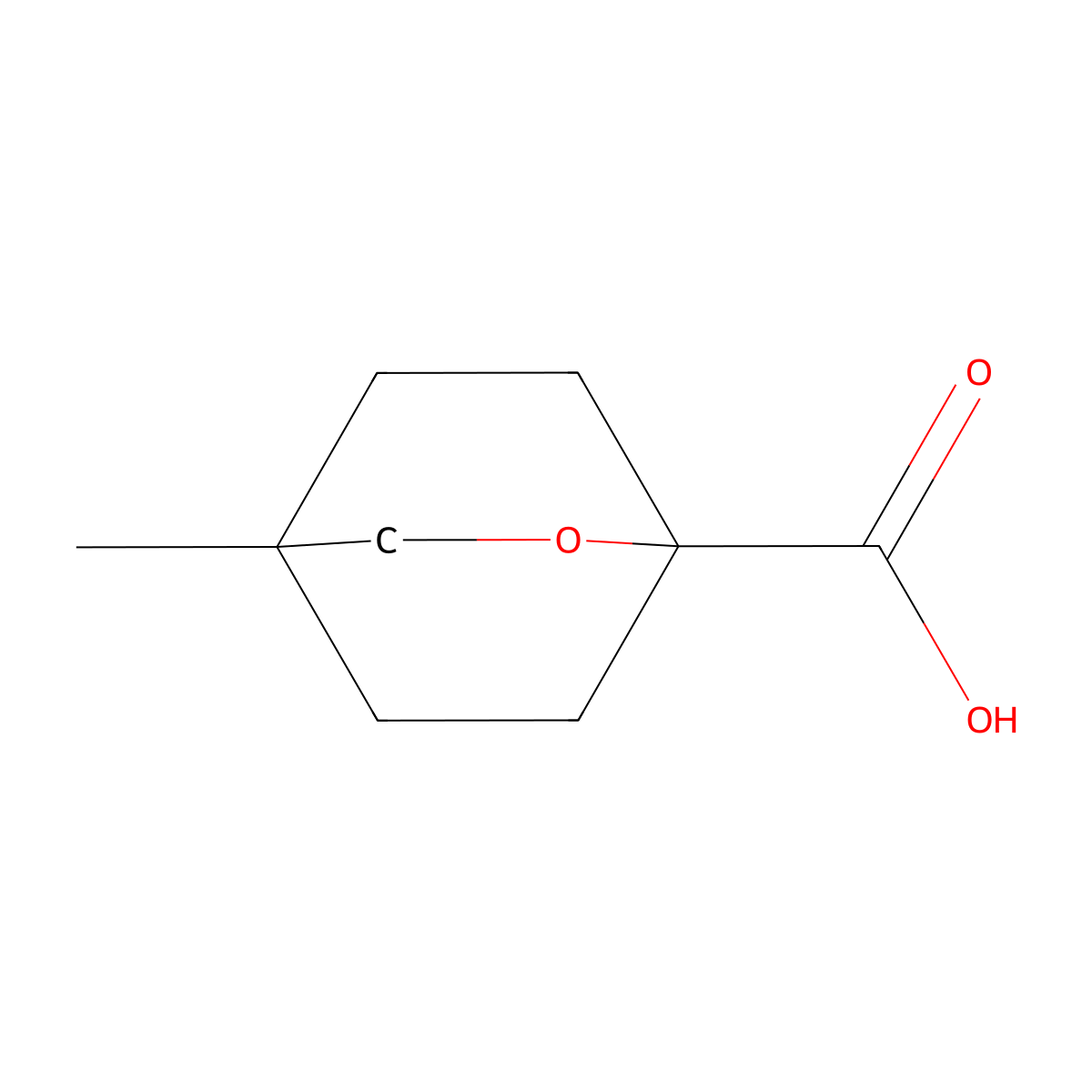 4-Methyl-2-oxabicyclo(2.2.2)octane-1-carboxylic acid molecular structure, CAS 2247107-46-4