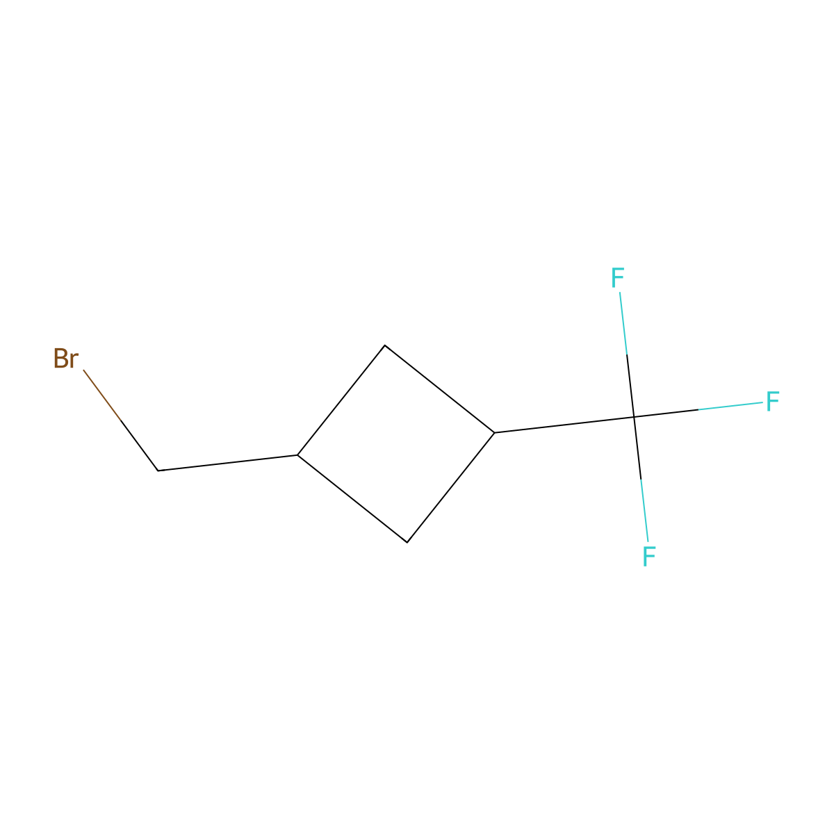 1-(Bromomethyl)-3-(trifluoromethyl)cyclobutane molecular structure, CAS 2247107-48-6