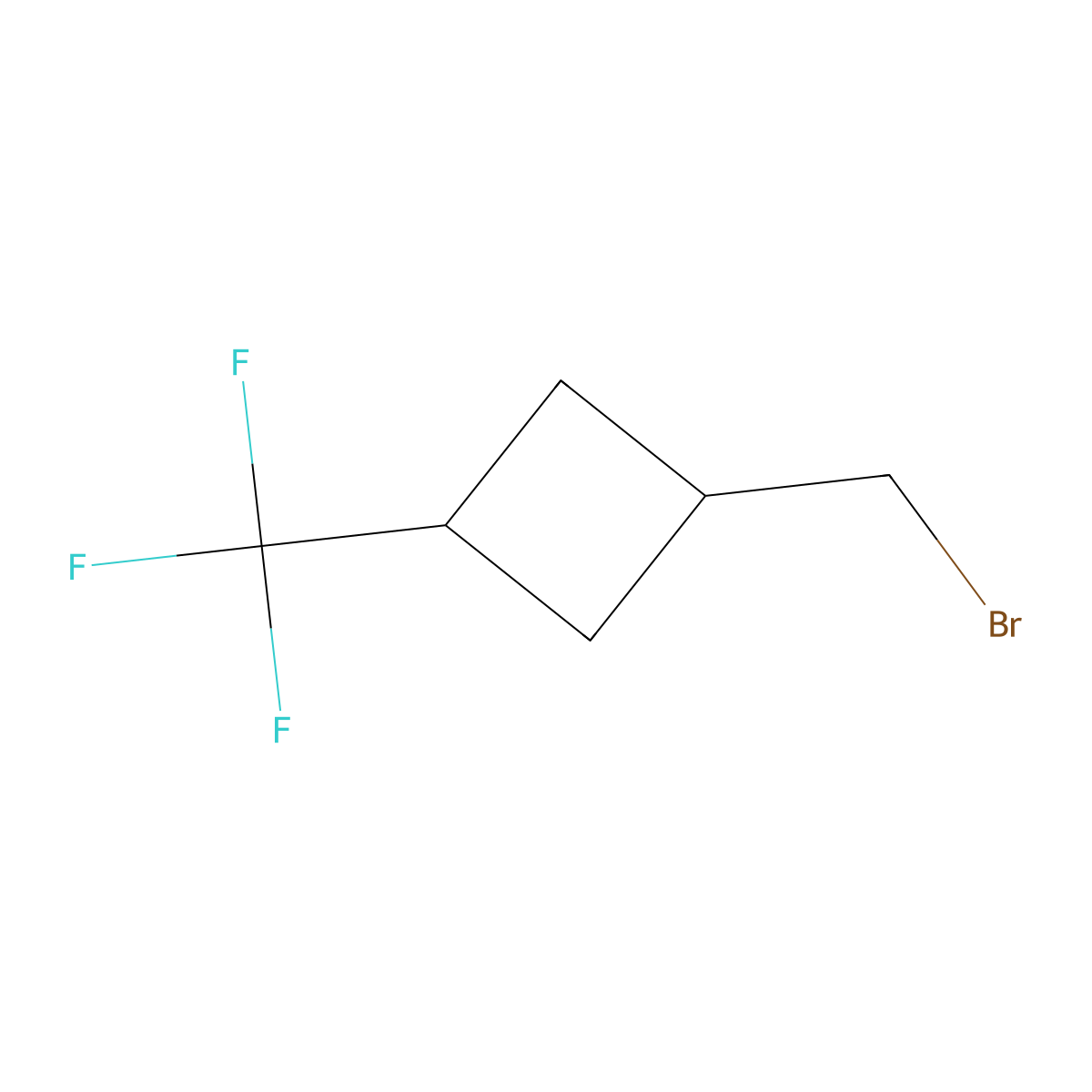 1-(Bromomethyl)-3-(trifluoromethyl)cyclobutane molecular structure, CAS 2247107-48-6