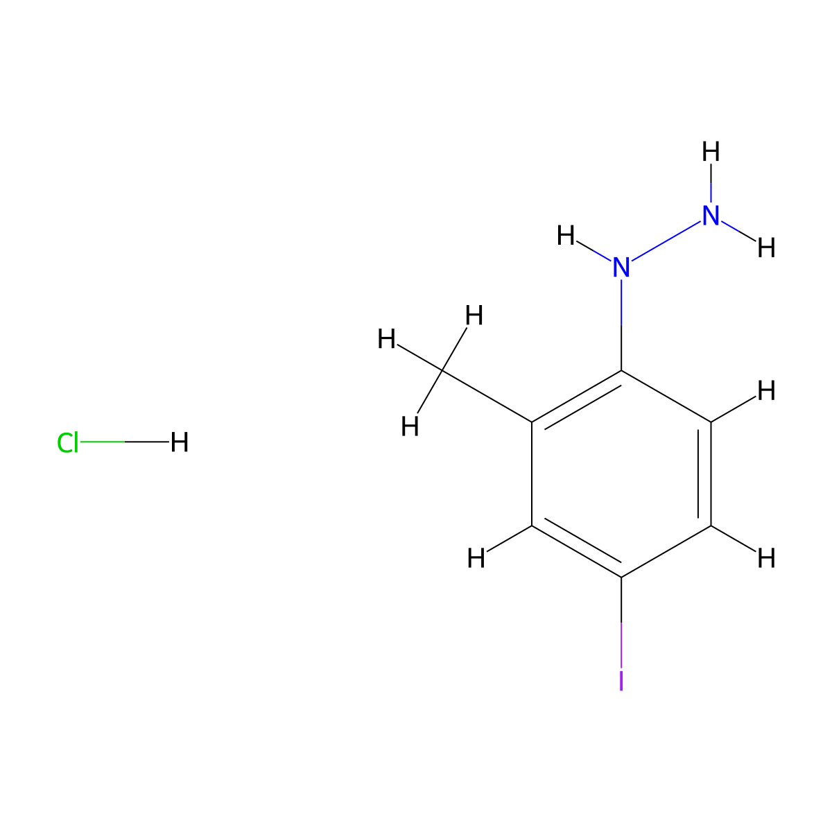 (4-Iodo-2-methylphenyl)hydrazine hydrochloride molecular structure, CAS 2247107-58-8