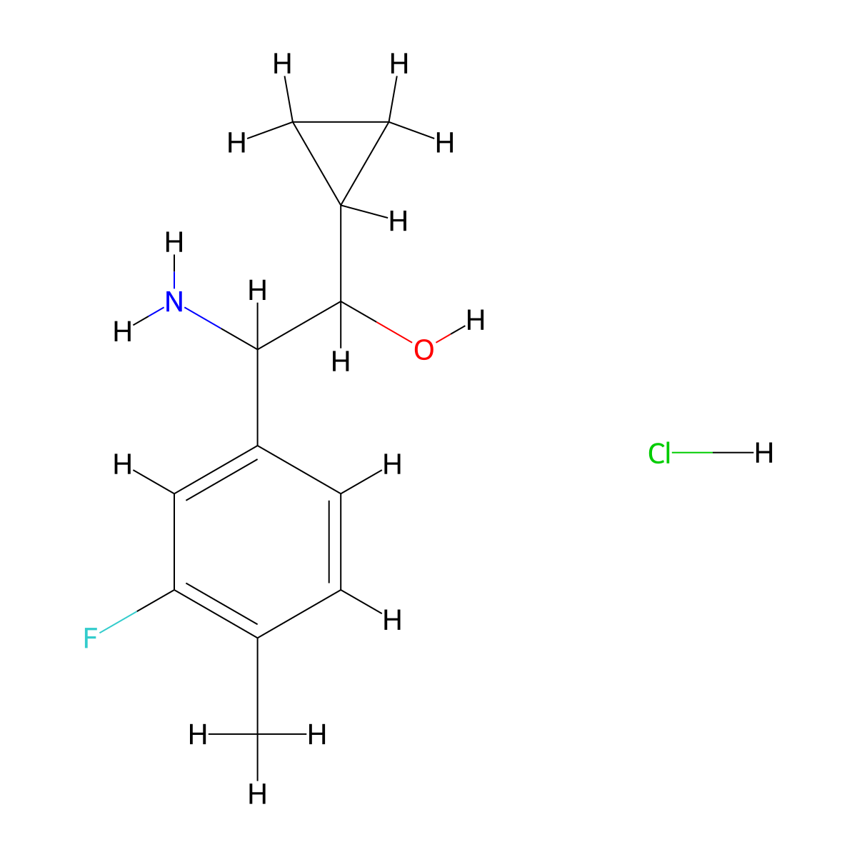 2-Amino-1-cyclopropyl-2-(3-fluoro-4-methylphenyl)ethan-1-ol hydrochloride molecular structure, CAS 2247107-80-6
