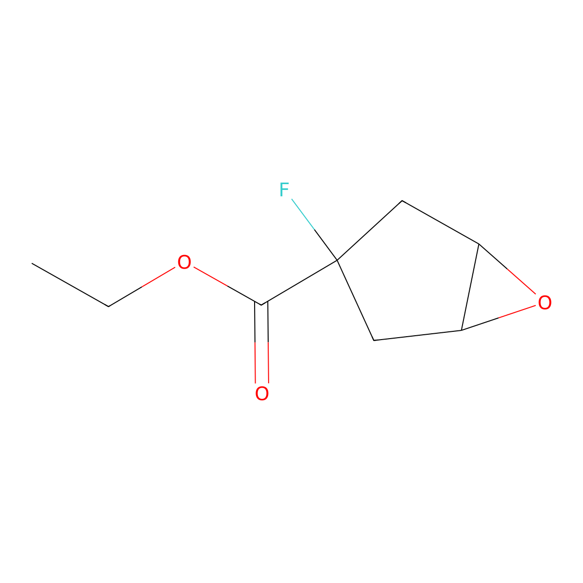 Ethyl 3-fluoro-6-oxabicyclo[3.1.0]hexane-3-carboxylate molecular structure, CAS 2247107-83-9