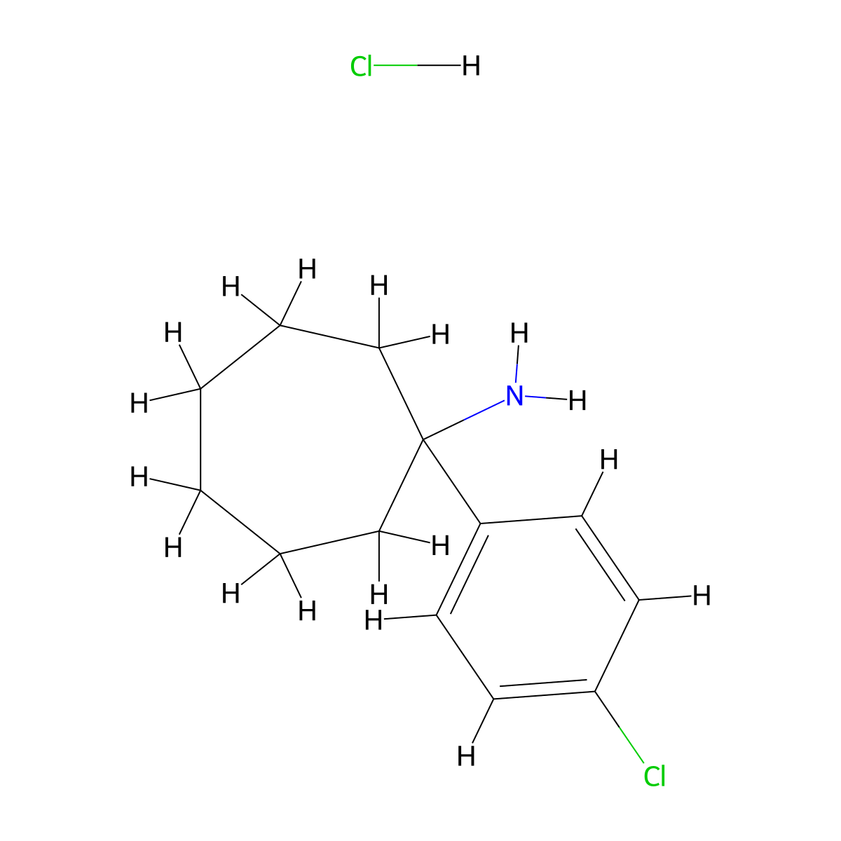 1-(4-Chlorophenyl)cycloheptan-1-amine hydrochloride molecular structure, CAS 2247107-88-4