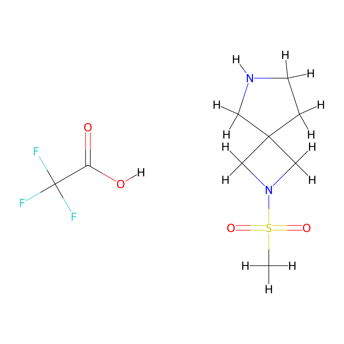 2-Methanesulfonyl-2,6-diazaspiro(3.4)octane; trifluoroacetic acid molecular structure, CAS 2247107-94-2