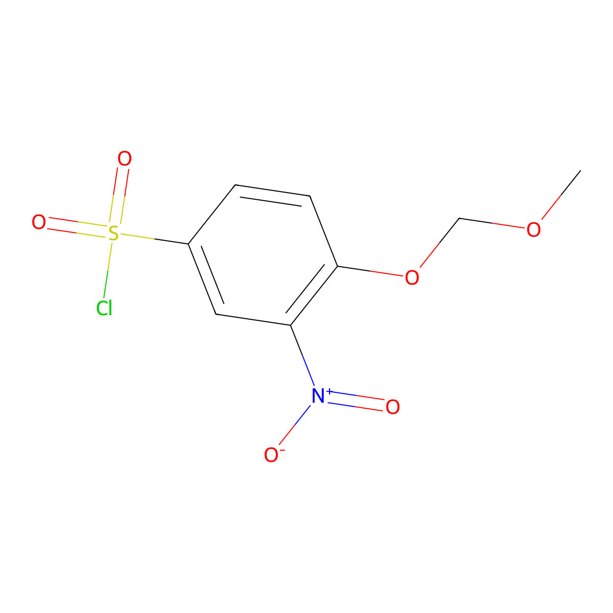 4-(Methoxymethoxy)-3-nitrobenzene-1-sulfonyl chloride molecular structure, CAS 2247107-97-5