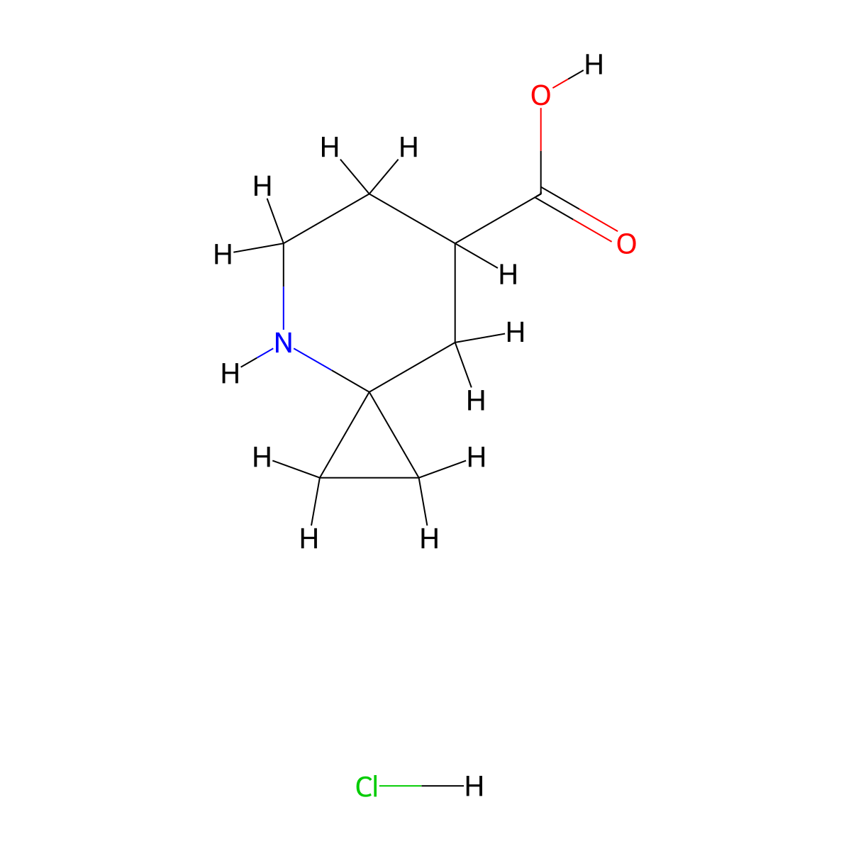 4-Azaspiro(2.5)octane-7-carboxylic acid hydrochloride molecular structure, CAS 2247108-11-6